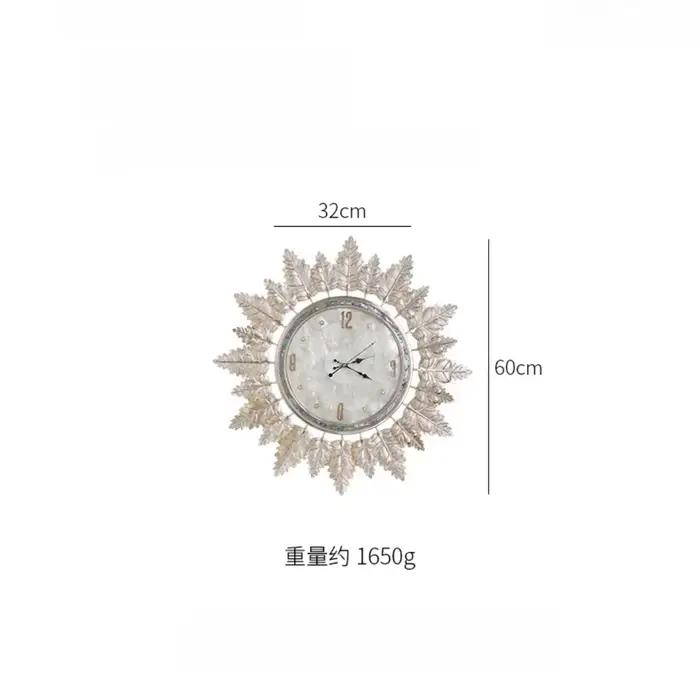 Horloges murales au Design nordique salon moderne Horloge murale ronde de luxe Unique silencieux Pendule