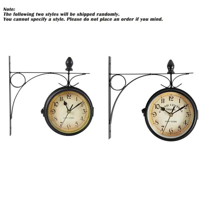Horloge murale rétro Double face