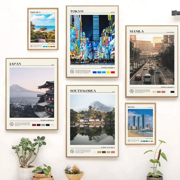 Affiche en toile de voyage asiatique