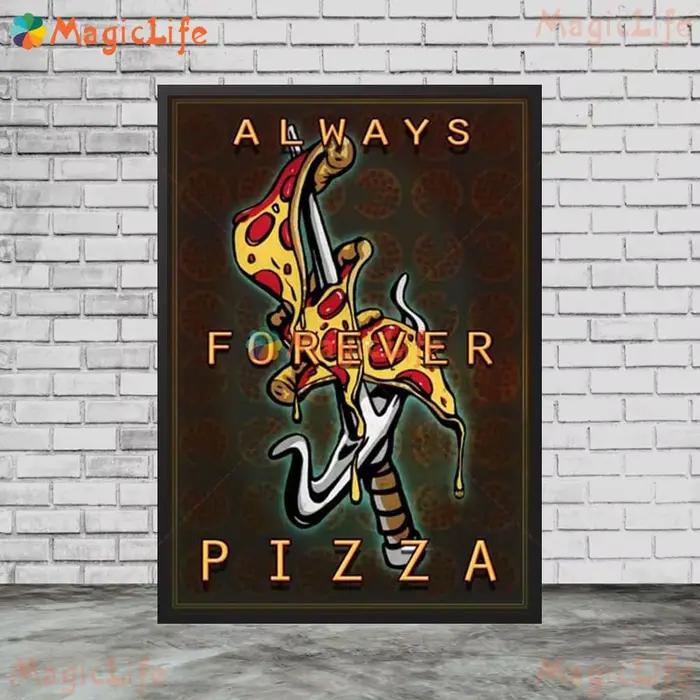 Affiches de décoration de magasin de Pizza amusantes de cuisine