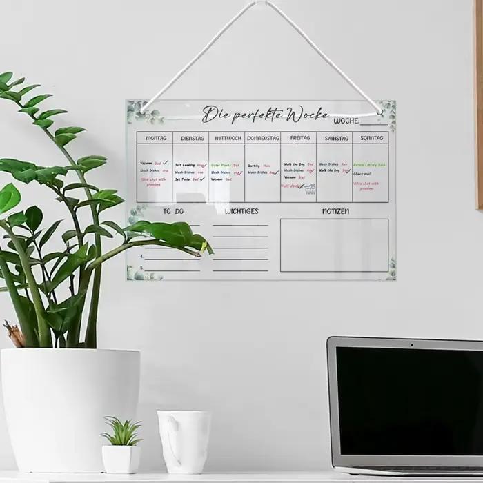 Tableau de messages effaçable avec 6 stylos