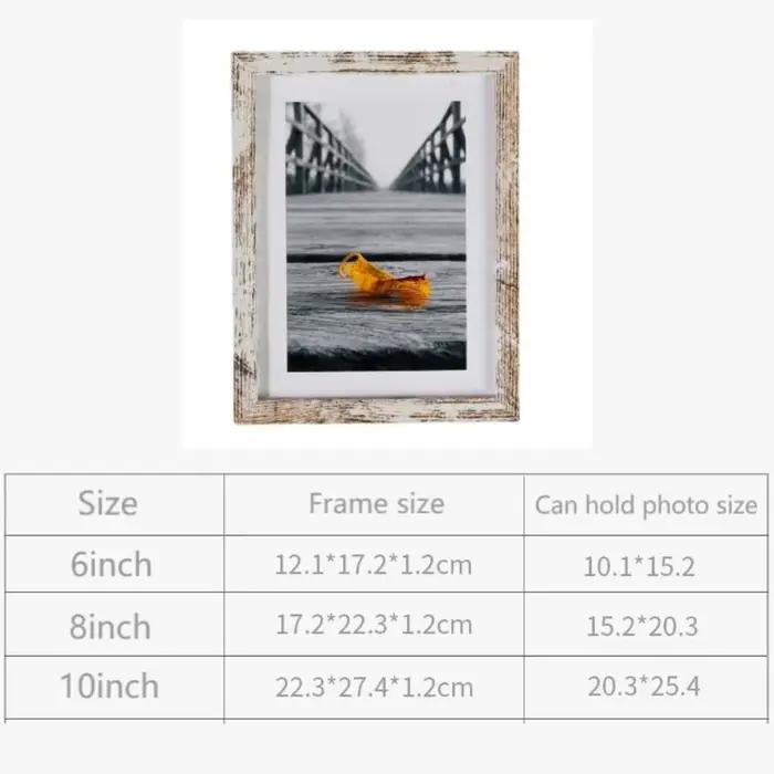 Cadre Photo en bois pour tenture murale 10X15 15X20 20X25cm A4