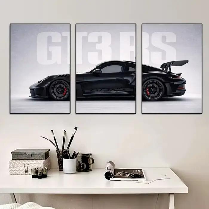 1PC Supercar G-GT3 RS Cool Car Poster Impression Murale Esthétique Moderne Décoration de Chambre Articles