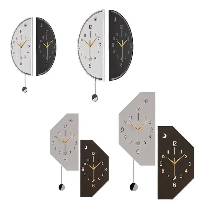 Horloge murale d'angle à deux visages
