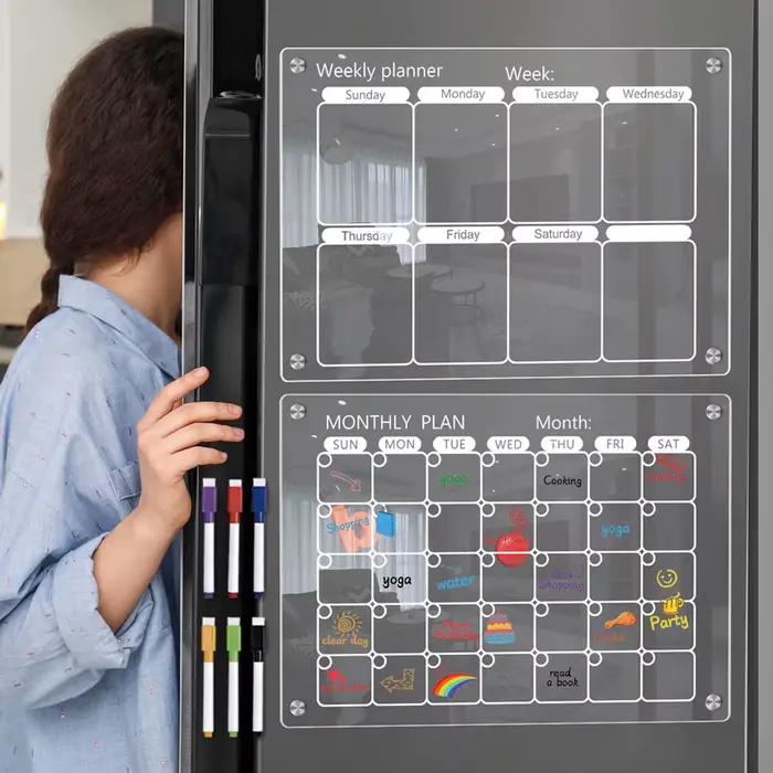Tableau d'affichage magnétique Transparent