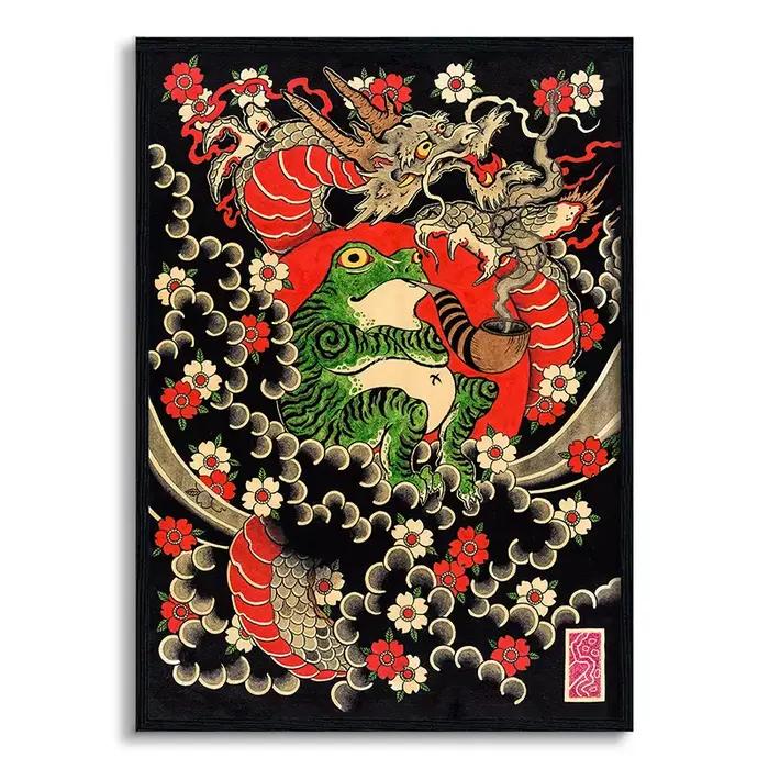 Affiche d'art de samouraï japonais