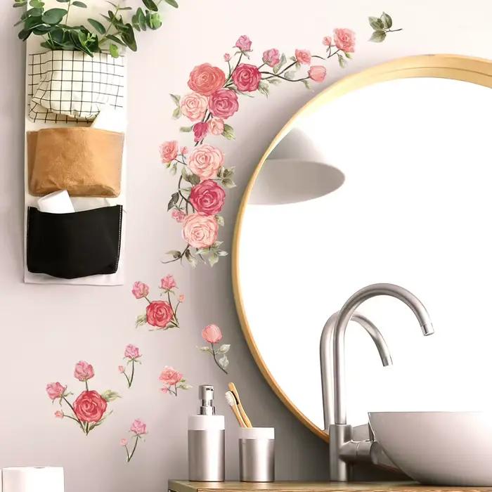 Autocollant mural de fleurs magnifiques pour salon