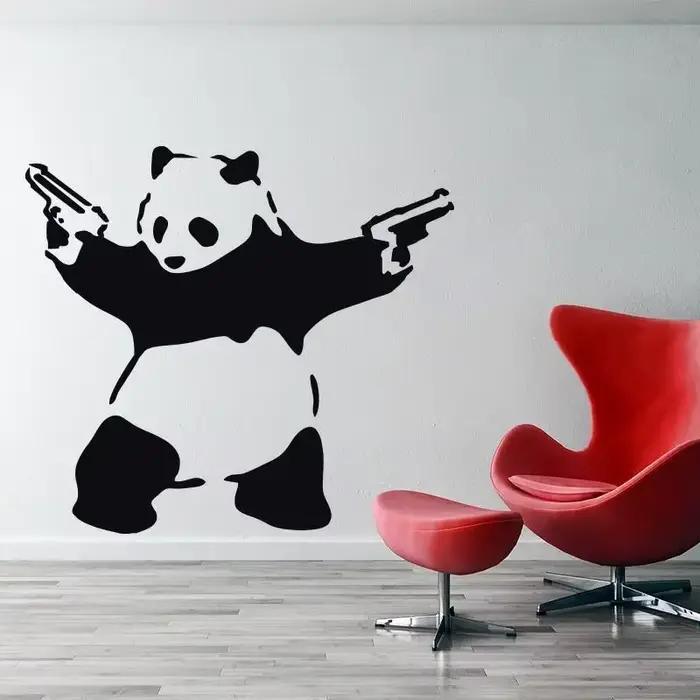 Autocollant mural BANKSY PANDA