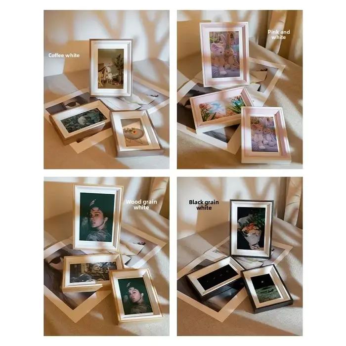 Cadre photo rectangulaire en bois débloqué