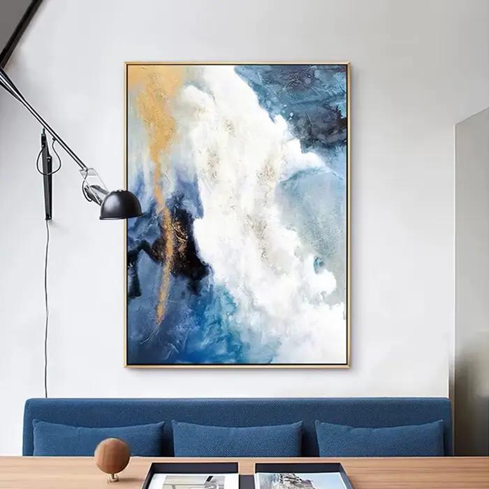 Peinture à l'huile abstraite peinte à la main sur toile