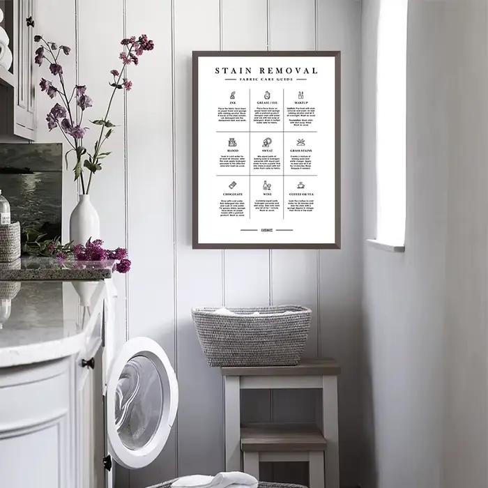 Affiche sur toile d'Eugène pour la décoration murale de la buanderie