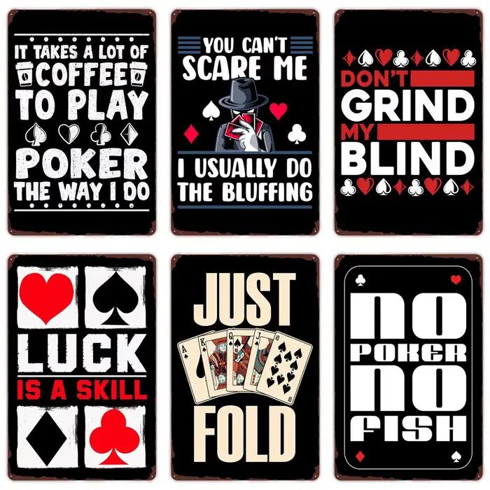 Plaque Poker Métal Tin Sign