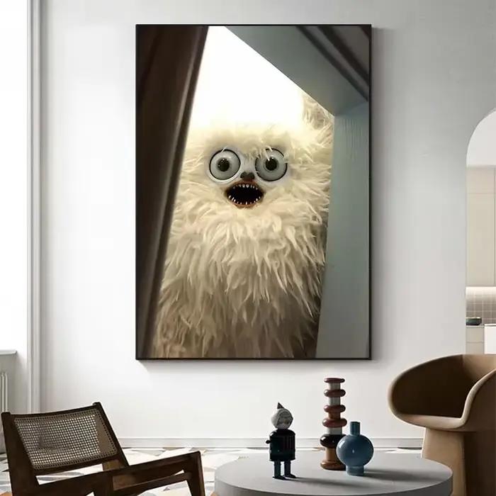 Affiche d'animal drôle avec lunettes