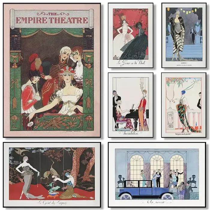 Affiche d'art rétro pour femme française