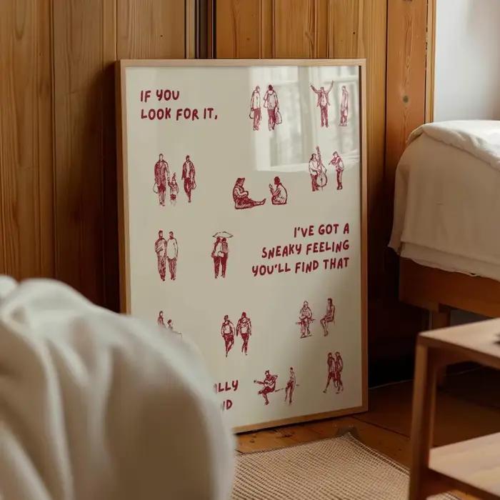 L'amour vraiment tout autour des imprimés sur toile