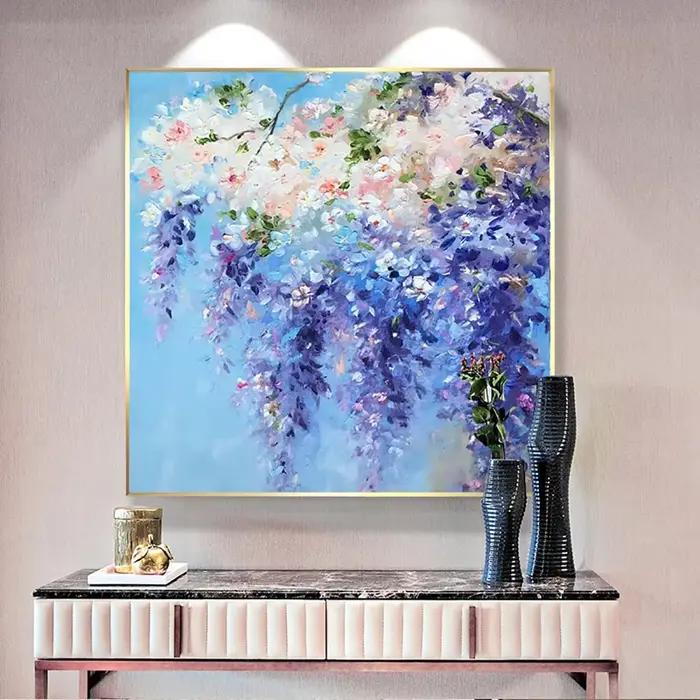 Peinture à l'huile florale abstraite 3D