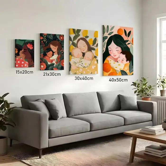 Peinture Calligraphique sur Toile Eco HD avec Cadre Intérieur en Option | Décoration de couloir