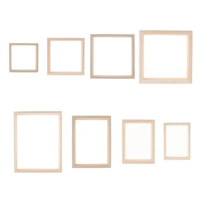 Cadre en bois transparent en verre double face