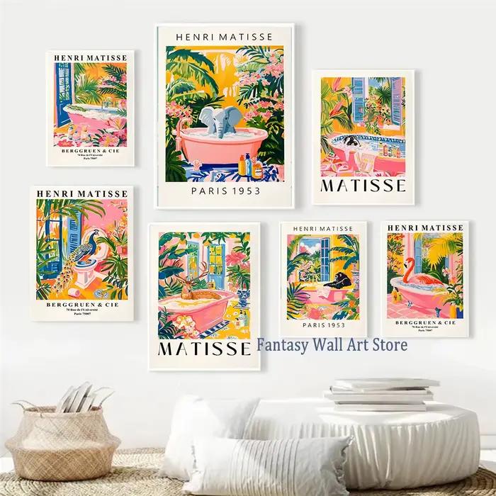 Affiche d'animaux Matisse dans la salle de bain