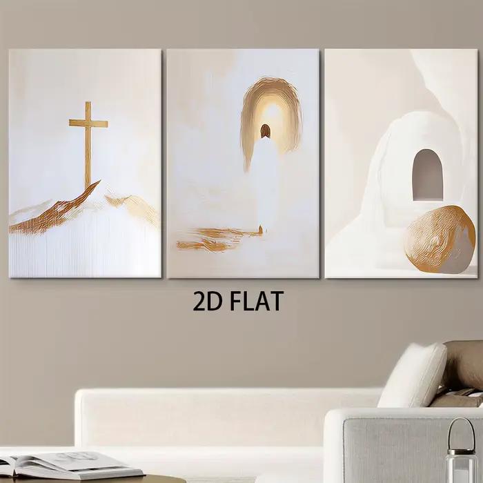 1 ensemble de peintures décoratives chrétiennes religieuses sans cadre