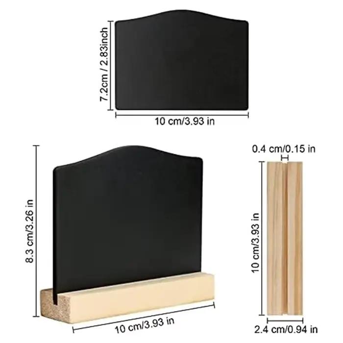 12Pack Notes de cuisine tableaux à craie petit tableau noir Message table conseil avec supports 10X7.2Cm