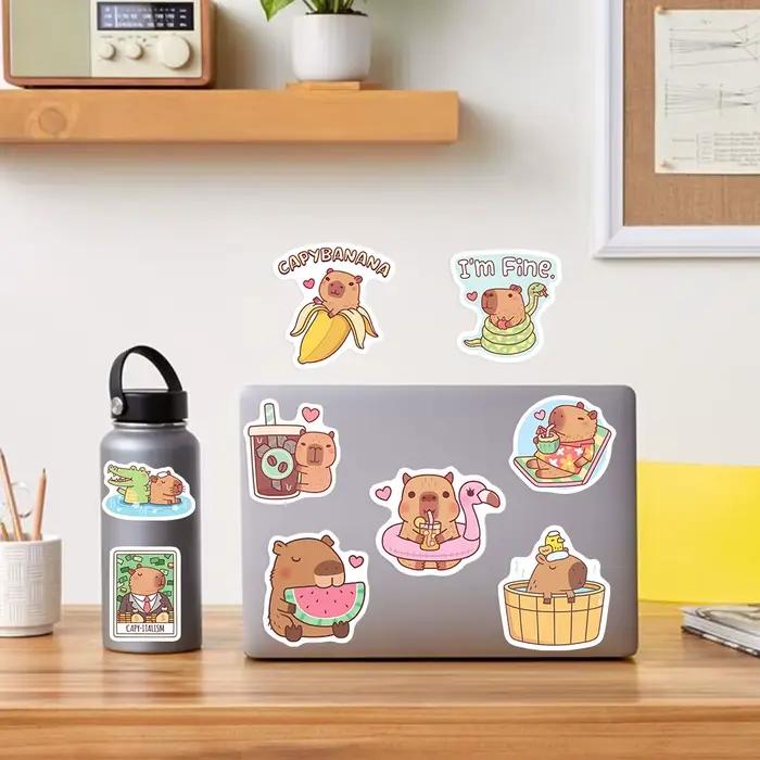 Autocollant Capybara de dessin animé