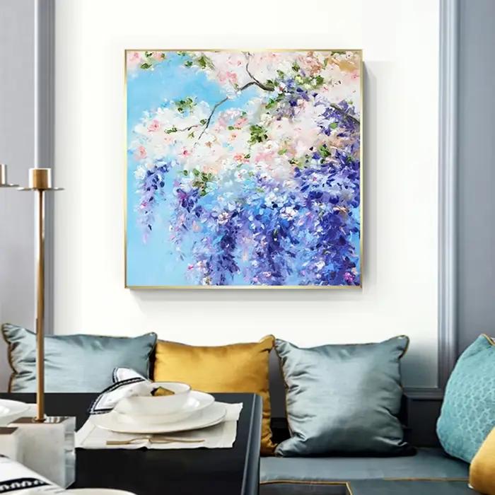 Peinture à l'huile florale abstraite 3D