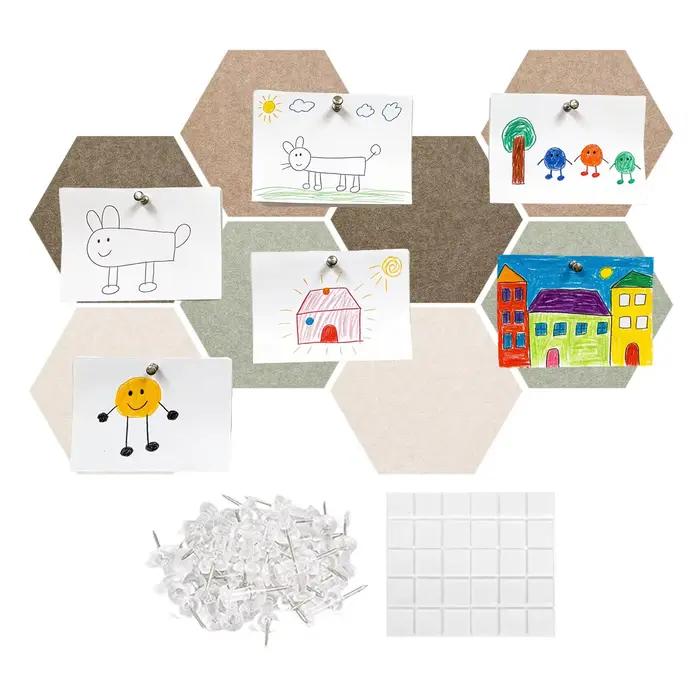 Tableau hexagonal en liège de 12 pouces