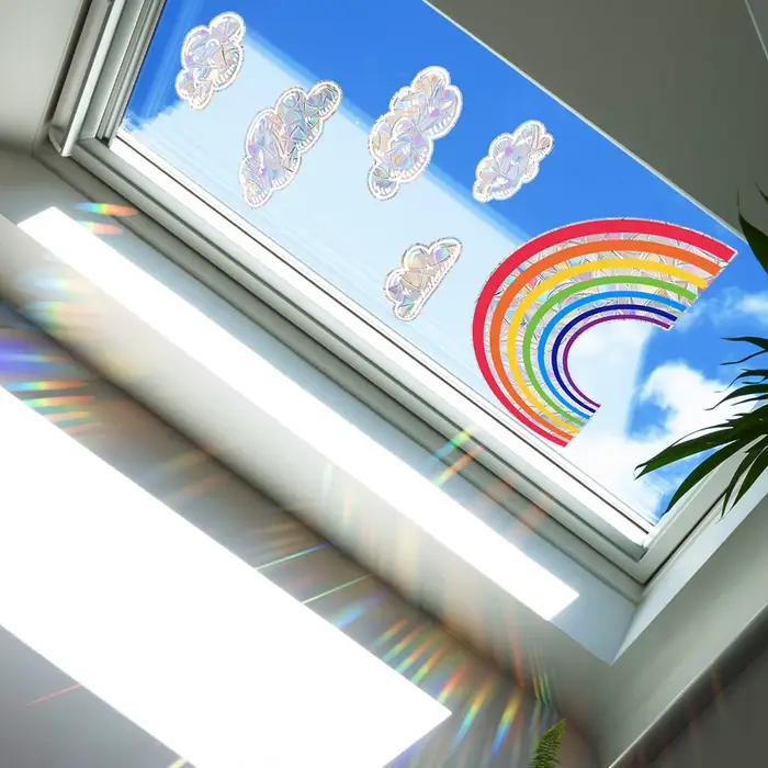 Autocollants de fenêtre attrape-soleil colorés