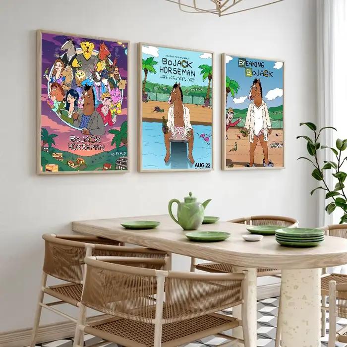 B-BoJack – affiche de dessin animé H-Horseman, Art mural polyvalent pour salon, chambre à coucher, bureau, couloir, Bar |   Idée cadeau de décoration d'intérieur