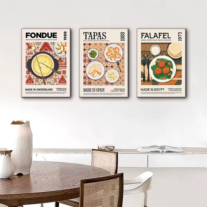 Peinture sur toile de nourriture délicieuse