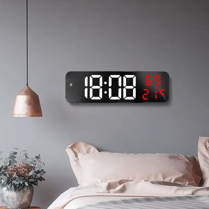Horloge murale numérique à grand écran LED