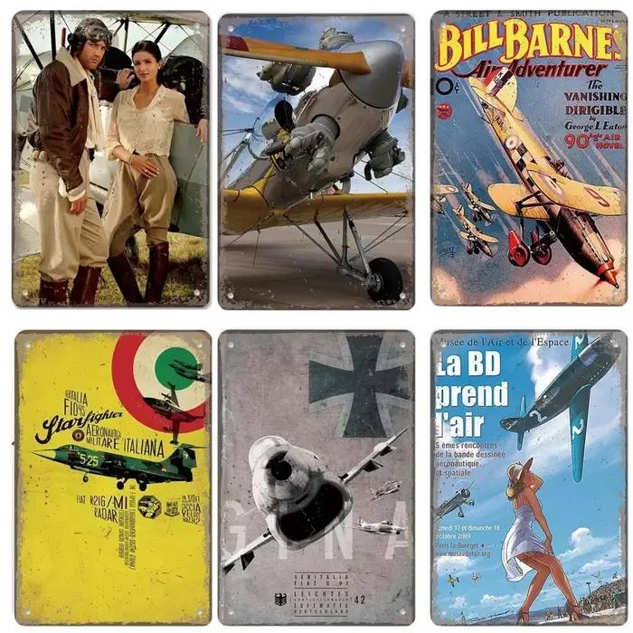 Affiches vintage d'avions
