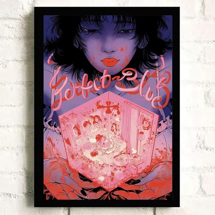 Toile bleue parfaite, affiche de film d'horreur d'anime japonais