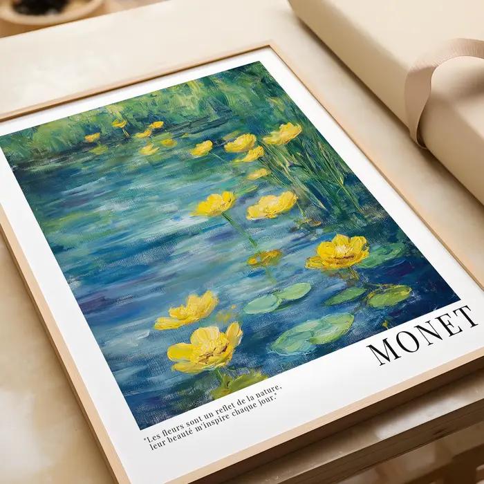 Monet – ensemble d'imprime de nénuphars