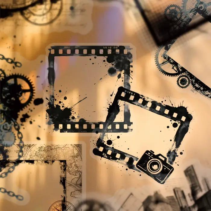 Autocollant de cadre en film noir pour album photo