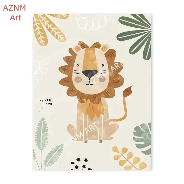Affiche sur toile d'animaux de la Jungle