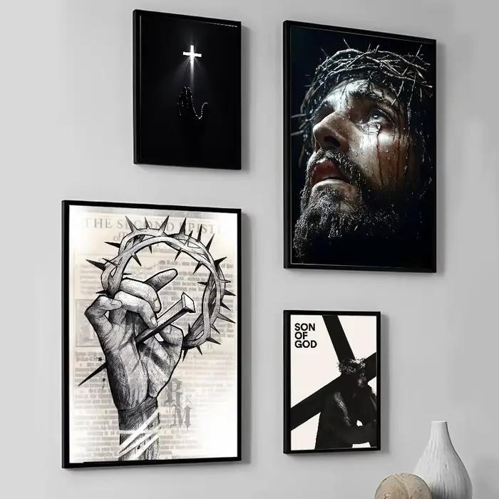 Art mural avec croix de sainte lumière