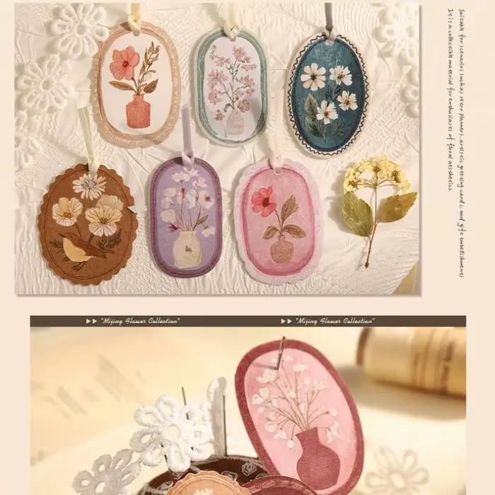 Autocollants en papier de la série Fleurs et Romance