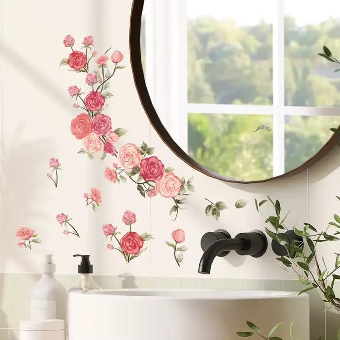 Autocollant mural de fleurs magnifiques pour salon