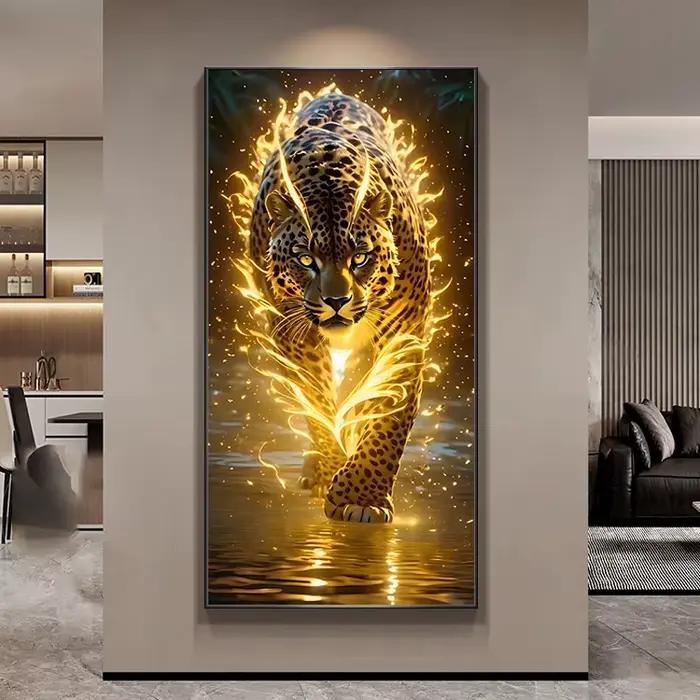 Nouvelle peinture décorative de style chinois pour hall d'entrée avec une bonne symbolique, vase, salon, couloir, murale de fond, LED