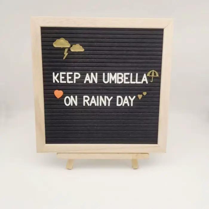Tableau d'affichage de lettres en bois Simple 10x10 pouces