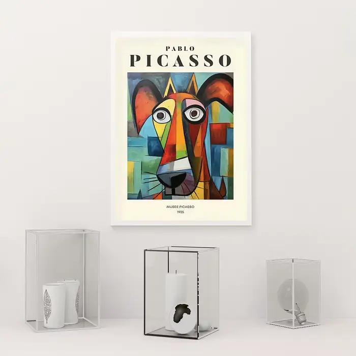 Picasso – affiche de chien d'exposition, neutre, Beige, imprimés minimalistes Vintage, peinture sur toile, images d'art murales, décor moderne pour salle de maison