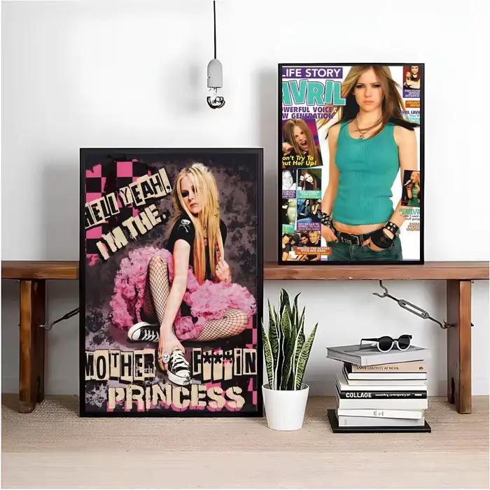 Chanteur A-A-Avril L-Lavigne affiche HD toile imperméable