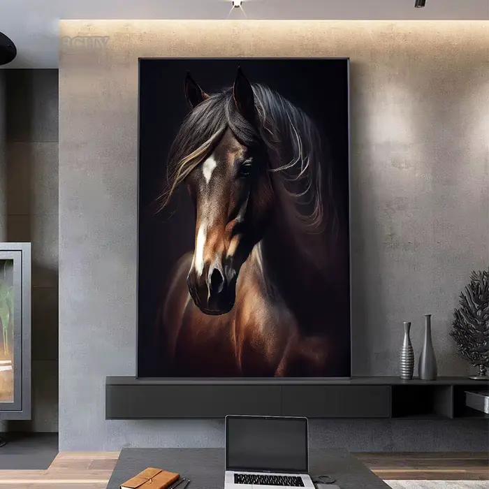 Affiches d'Art Mural de Cheval Courant