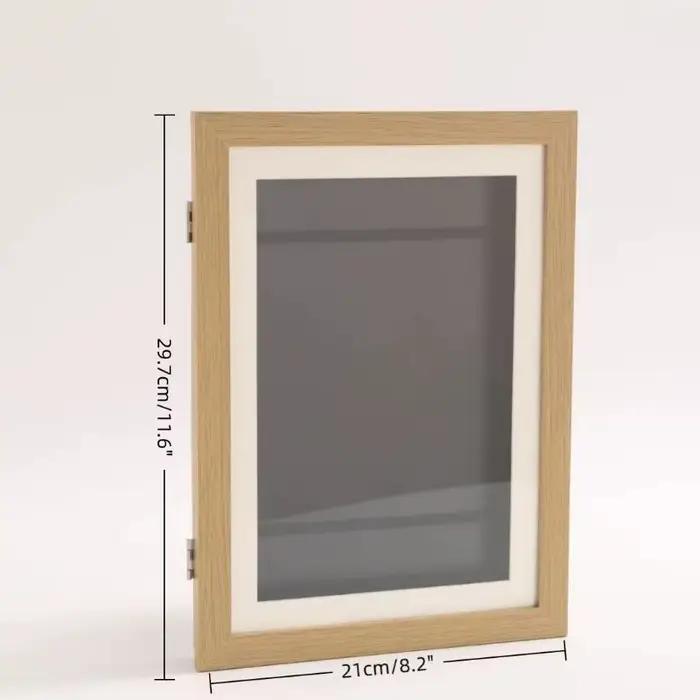 Cadre d'art magnétique A4 pour enfants, ouverture frontale, cadre interchangeable pour affiches, photos, dessins, peintures, affichage d'images, décoration de la maison