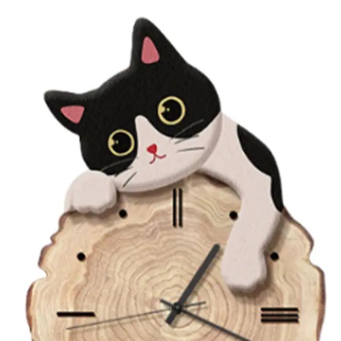 Horloge murale chat Animal avec queue pivotante