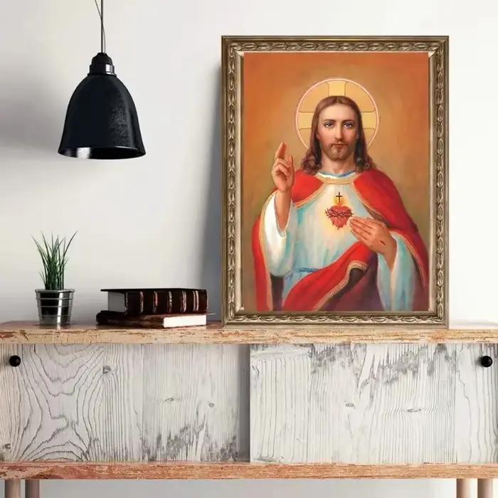 Peinture sur toile d'art Vintage catholique