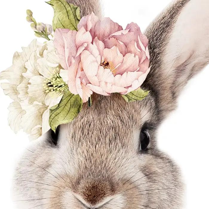 Décor de chambre de fille lapin