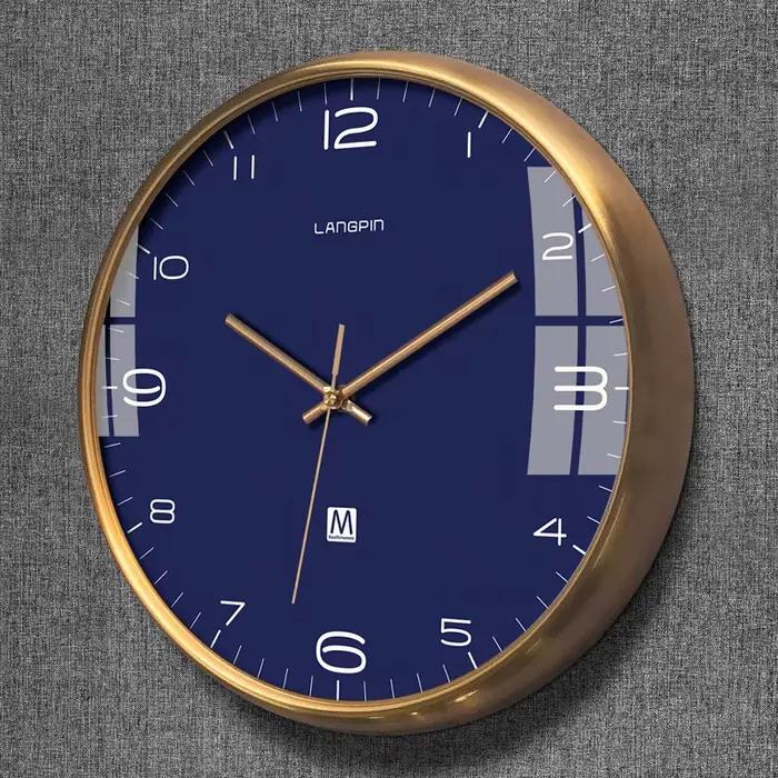 Grande Horloge Murale Vintage en Bois Massif
